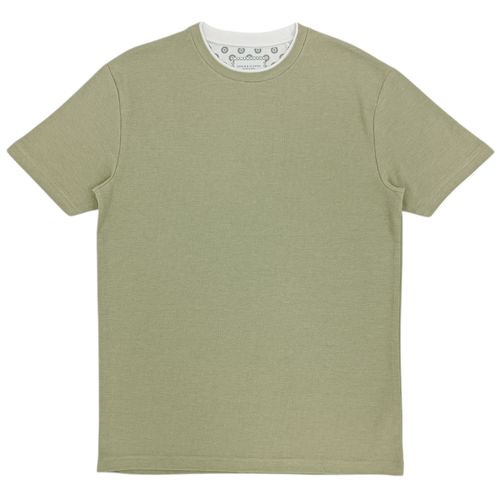Camiseta verde estampada para hombre