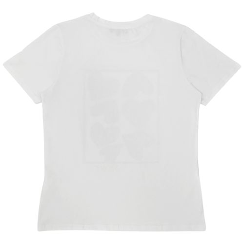 Camiseta blanca estampada para mujer