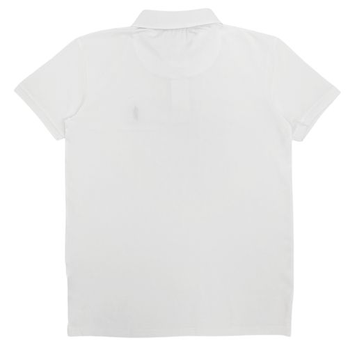 Camisa tipo polo blanca para hombre