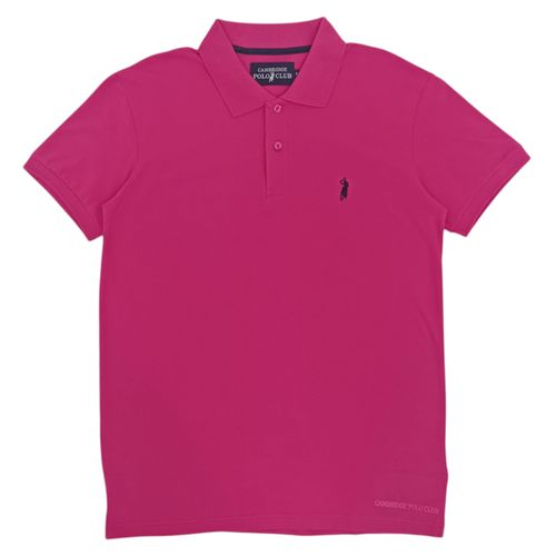 Camisa tipo polo fucsia para hombre