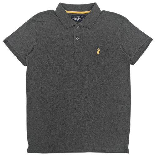Camisa tipo polo gris para hombre