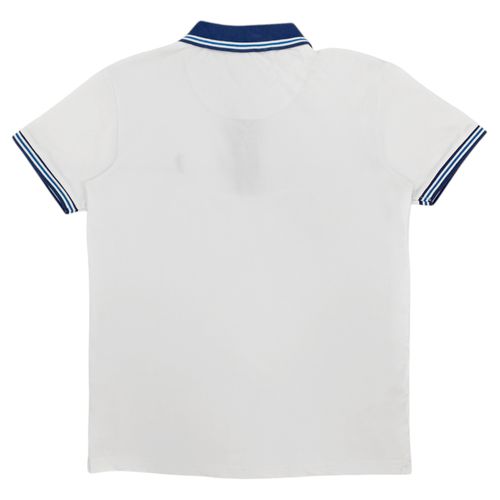 Camisa tipo polo blanca para hombre