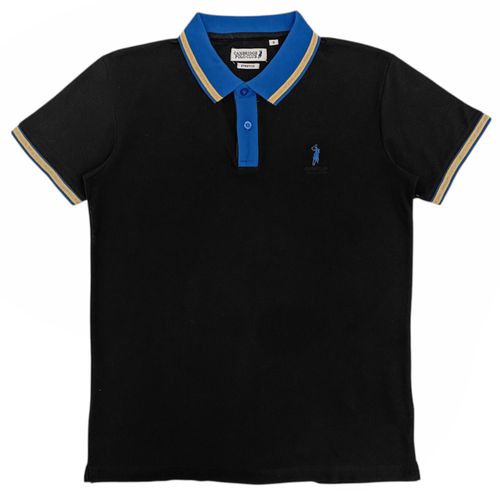 Camisa tipo polo negra para hombre
