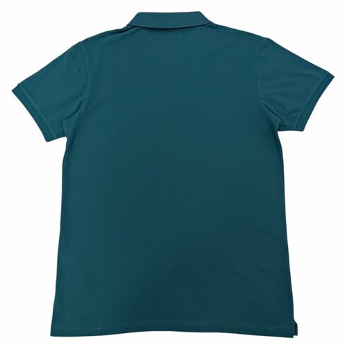Camisa tipo polo azul para hombre