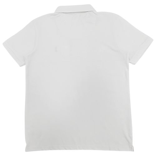 Camisa tipo polo blanca para hombre
