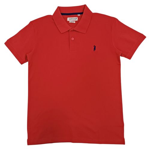 Camisa tipo polo roja para hombre