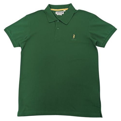Camisa tipo polo verde para hombre