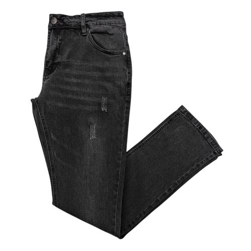 Slim jeans gris sólido para hombre