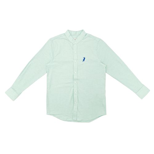 Camisa oxford verde para niño