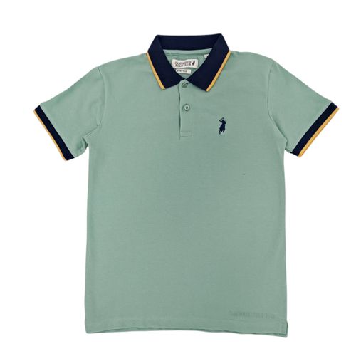 Camisa tipo polo verde para niño