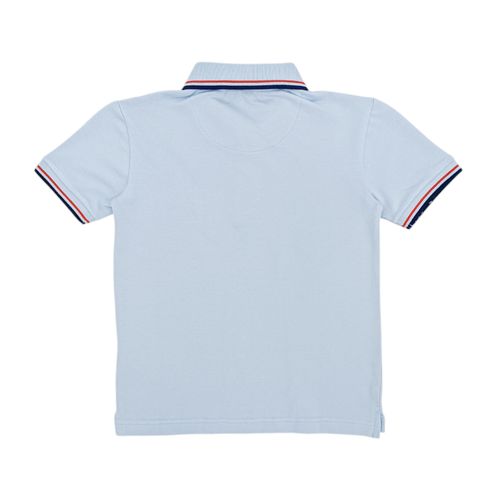 Camisa tipo polo celeste para niño