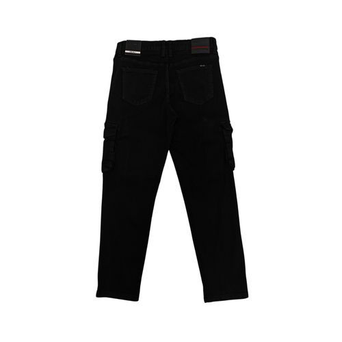 Cargo jeans slim fit negro