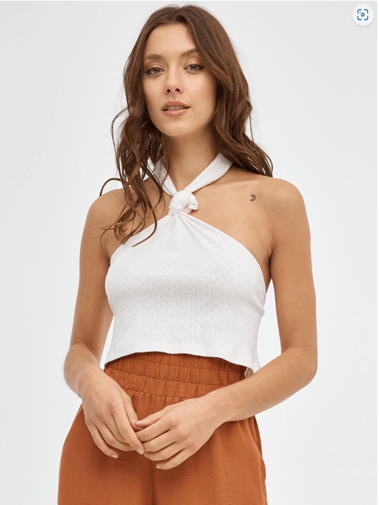 Top blanco para mujer