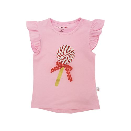 Blusa rosa pastel para niña