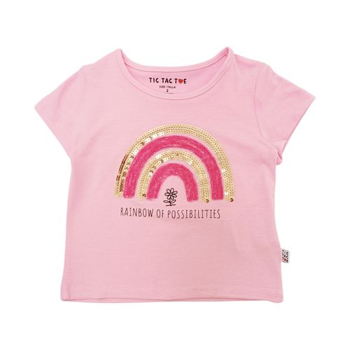 Camiseta rosa pastel para niña