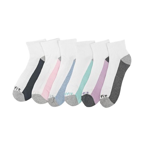 Pack de 6 calcetines bicolor para mujer