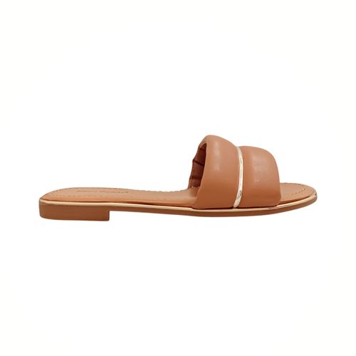 Sandalias café sólido para mujer