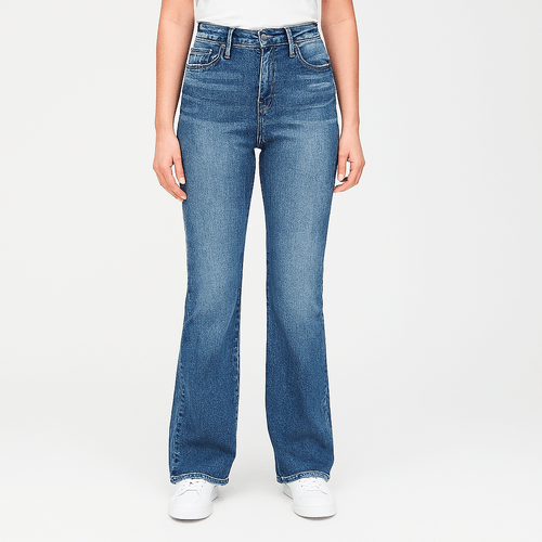 Bootcut jeans lavado para mujer