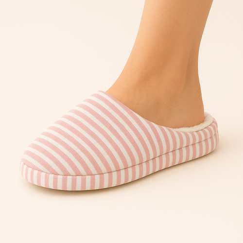 Pantuflas rayadas para mujer