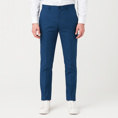 Pantalón formal azul para hombre