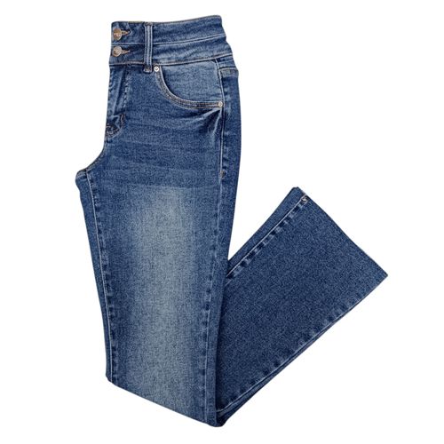 Bootcut jeans lavado para mujer