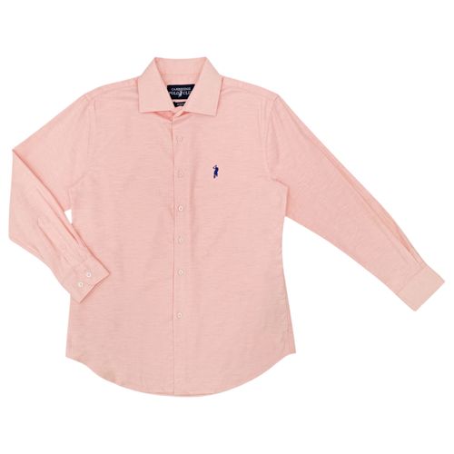 Camisa rosa sólida para hombre