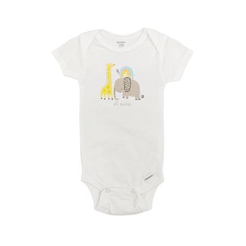 Mameluco blanco estampado para bebé niño