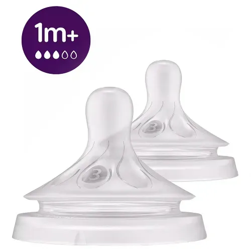 Set de 2 biberones flujo medio 3 Natural Response 1M+