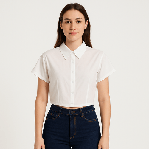 Crop top sólido para mujer