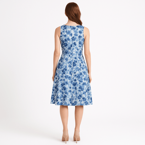 Vestido multicolor estampado para mujer
