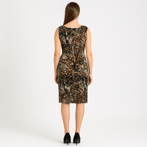 Vestido multicolor estampado para mujer