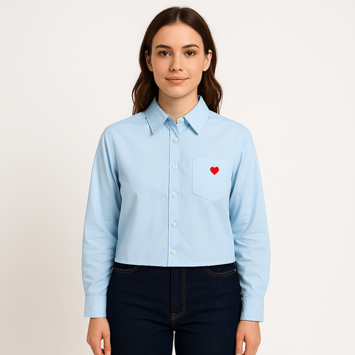 Blusa celeste para mujer