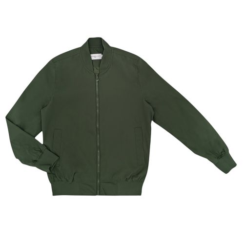 Cárdigan verde sólido para hombre