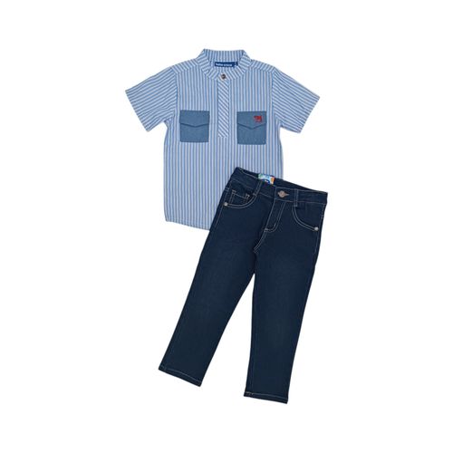 Conjunto rayado para niño