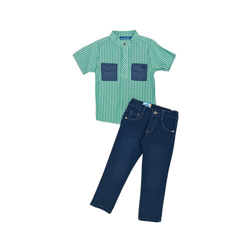 Conjunto rayado para niño