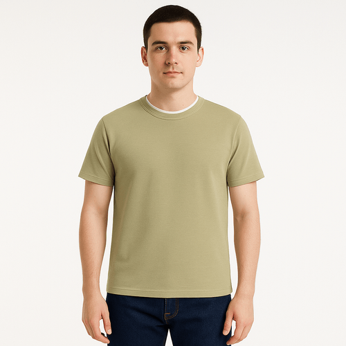 Camiseta verde estampada para hombre