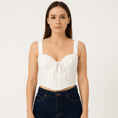 Crop top con textura para mujer