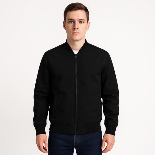 Cárdigan negro sólido para hombre