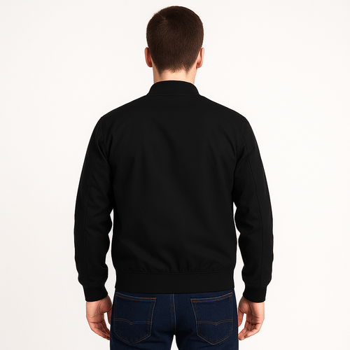 Cárdigan negro sólido para hombre