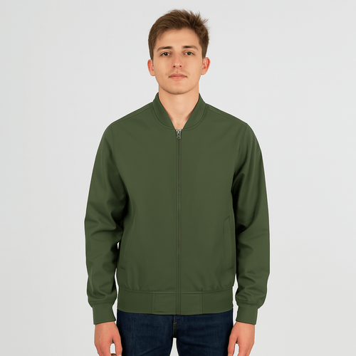 Cárdigan verde sólido para hombre
