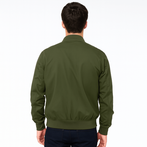 Cárdigan verde sólido para hombre