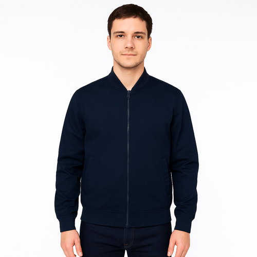 Cárdigan navy sólido para hombre
