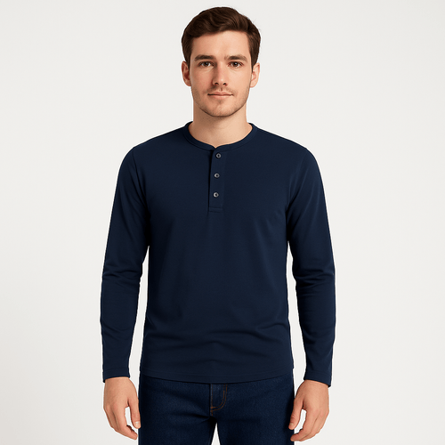 Camiseta navy sólida para hombre