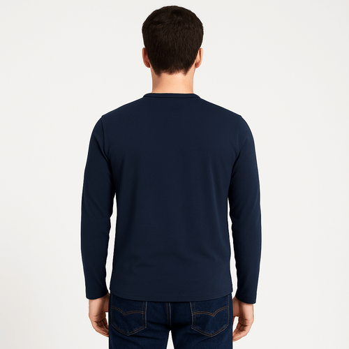 Camiseta navy sólida para hombre