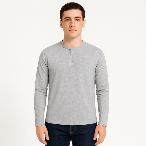 Camiseta gris sólida para hombre