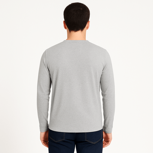Camiseta gris sólida para hombre