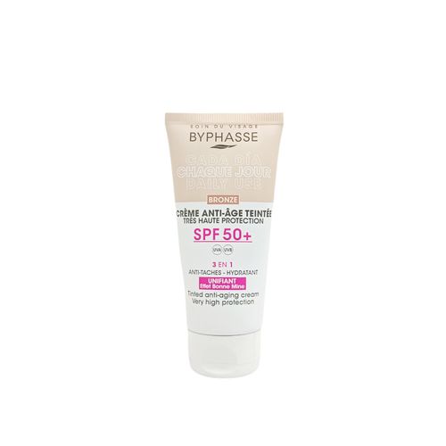 Byphasse Crema facial antiedad SPF 50+ color Bronze