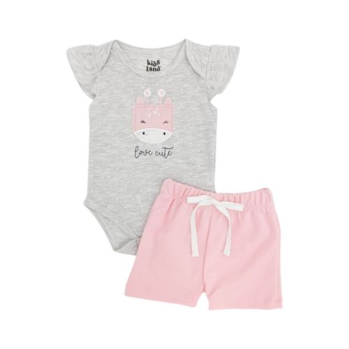 Conjunto gris para bebé niña