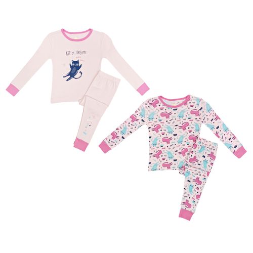 Conjunto de pijamas rosa para niña