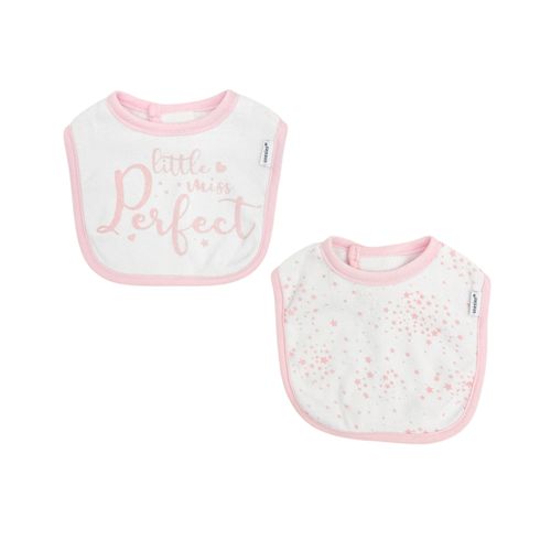 Set de baberos rosa para bebé niña